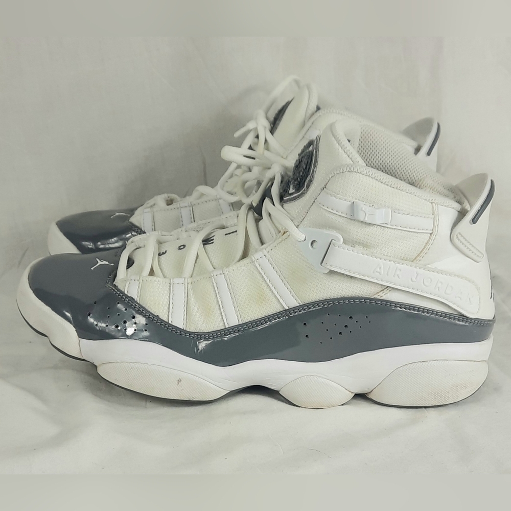 Nike Air Jordan 6 Rings Mens Shoes Size 10 White Cool Gray 322992 121 Sneakers - Picture 7 of 15